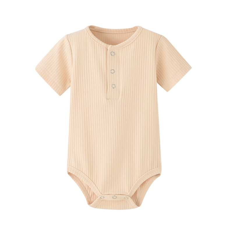 KnitOnesie- Short-Sleeve, Ribbed Romper