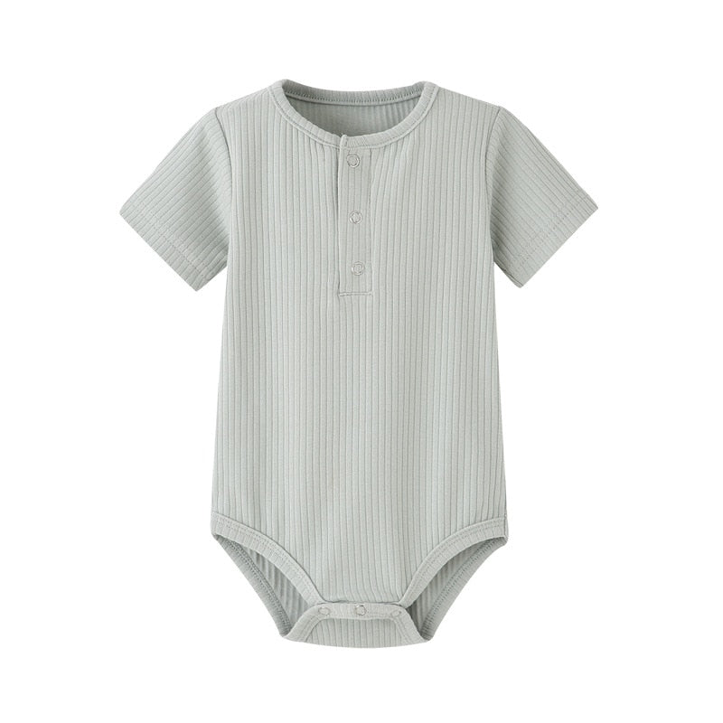 KnitOnesie- Short-Sleeve, Ribbed Romper