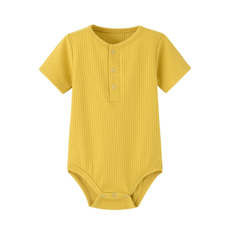 KnitOnesie- Short-Sleeve, Ribbed Romper