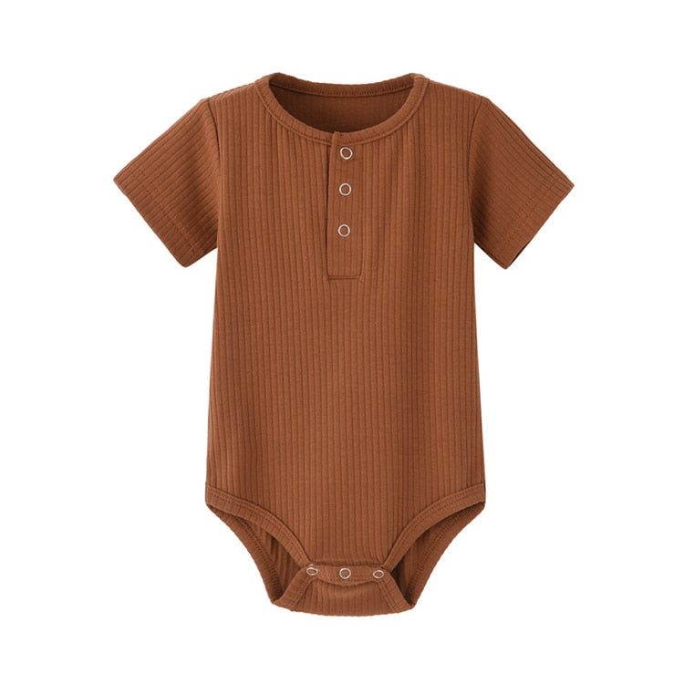 KnitOnesie- Short-Sleeve, Ribbed Romper